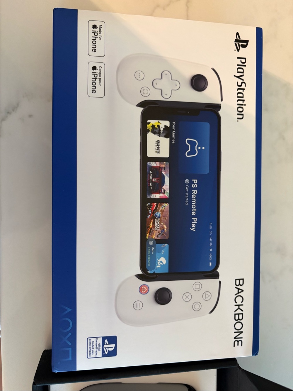 Sony PlayStation Backbone Mobile Controller – White and Black Accents - Picture 7 of 7